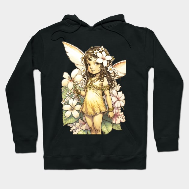 Plumeria Pikake Flower Fairy Girl Cute Hawaii Cicely Mary Barker Hoodie by peachycrossing